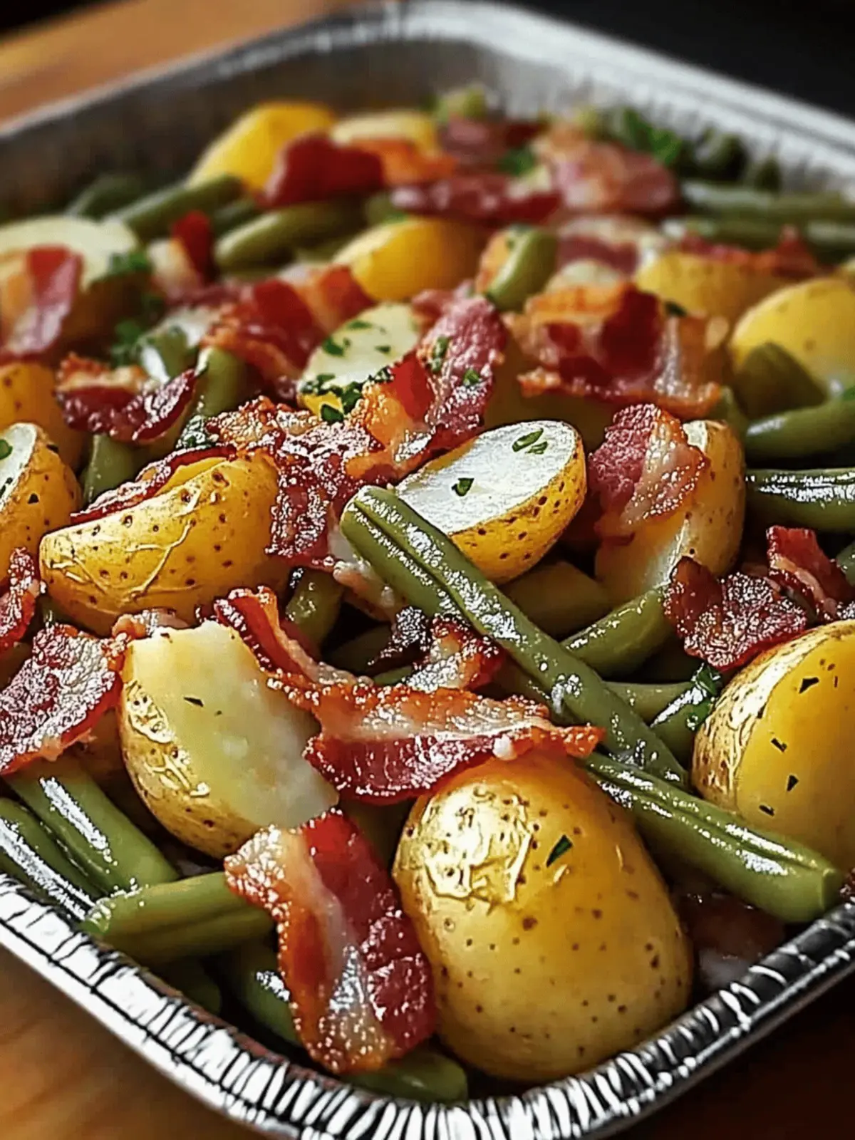 Country Ranch Green Beans and Potatoes with Bacon