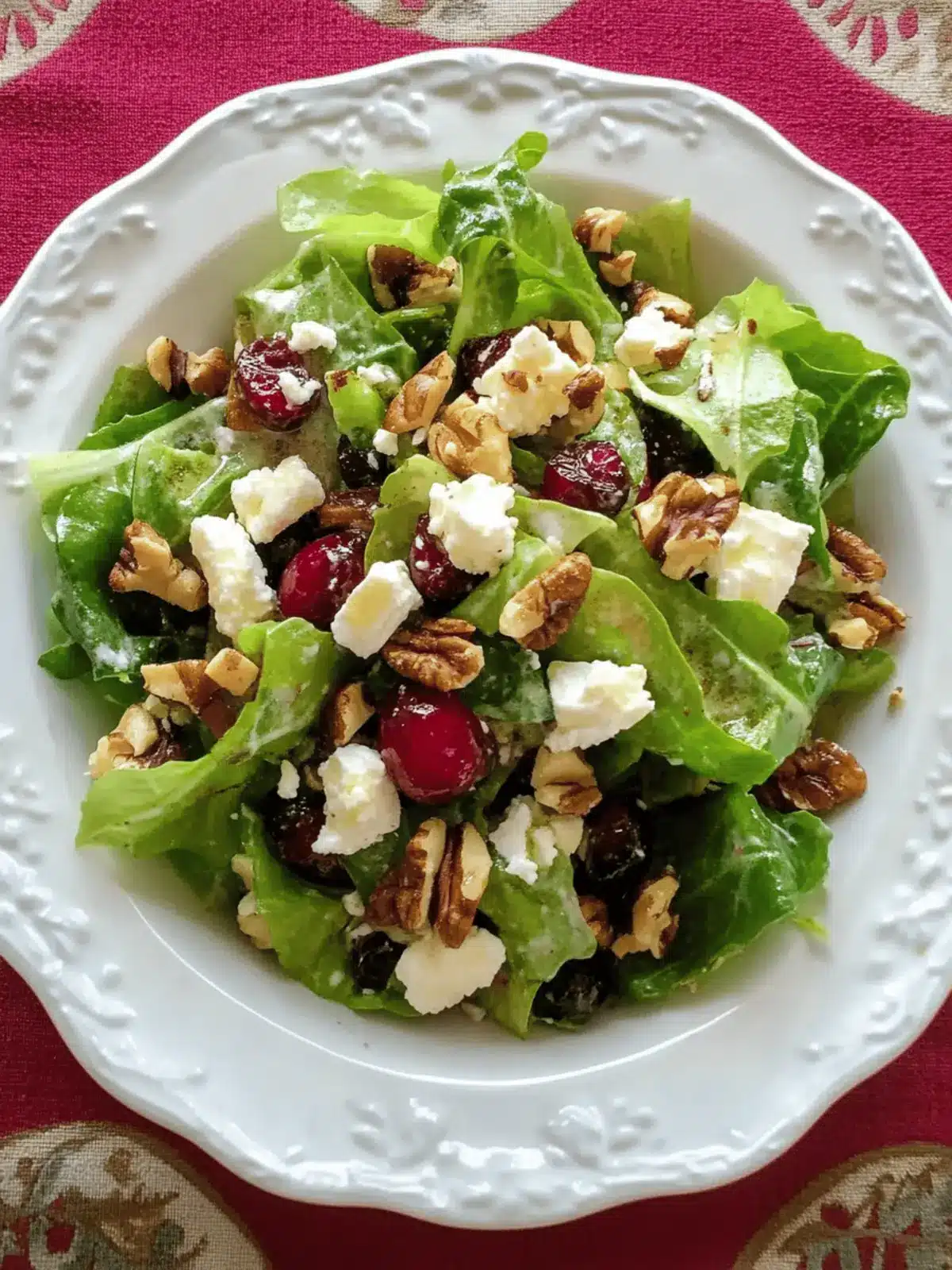 Cranberry, Feta and Walnut Salad