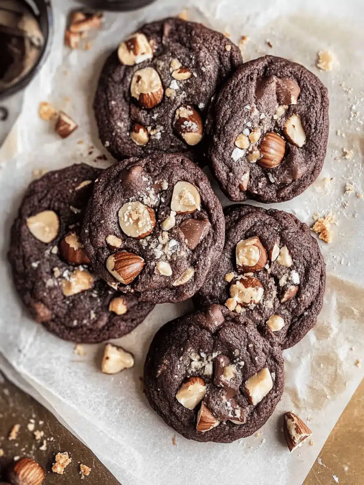 Double Chocolate Hazelnut Cookies