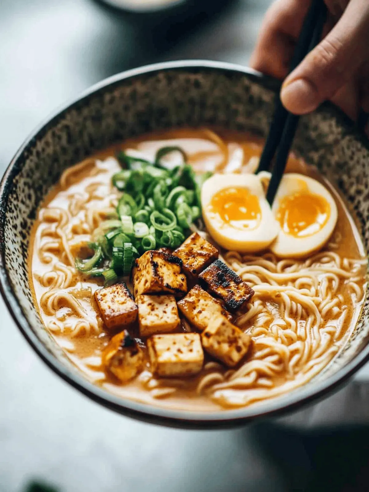 Homemade Spicy Ramen with Tofu