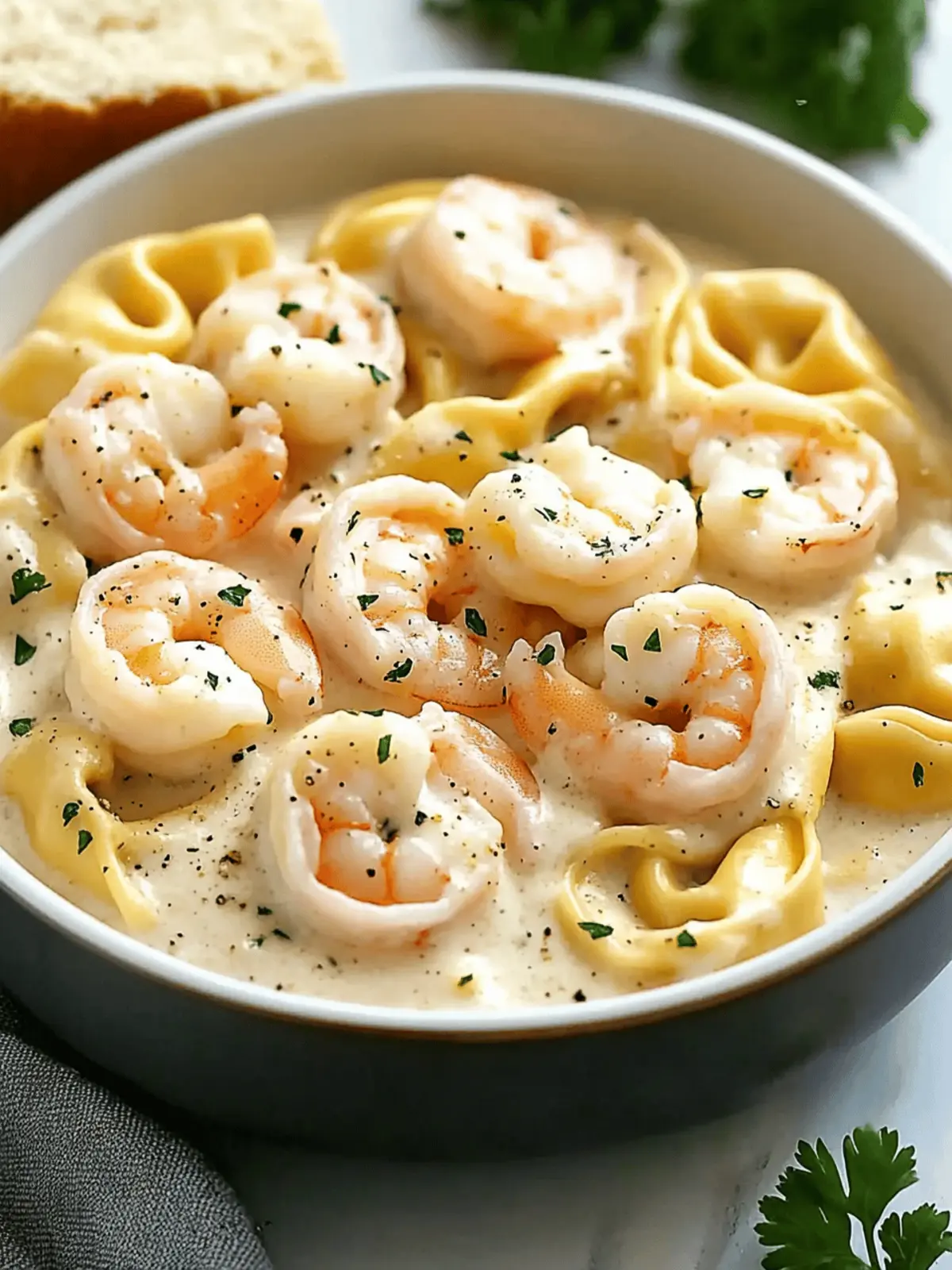 Shrimp Tortellini Alfredo