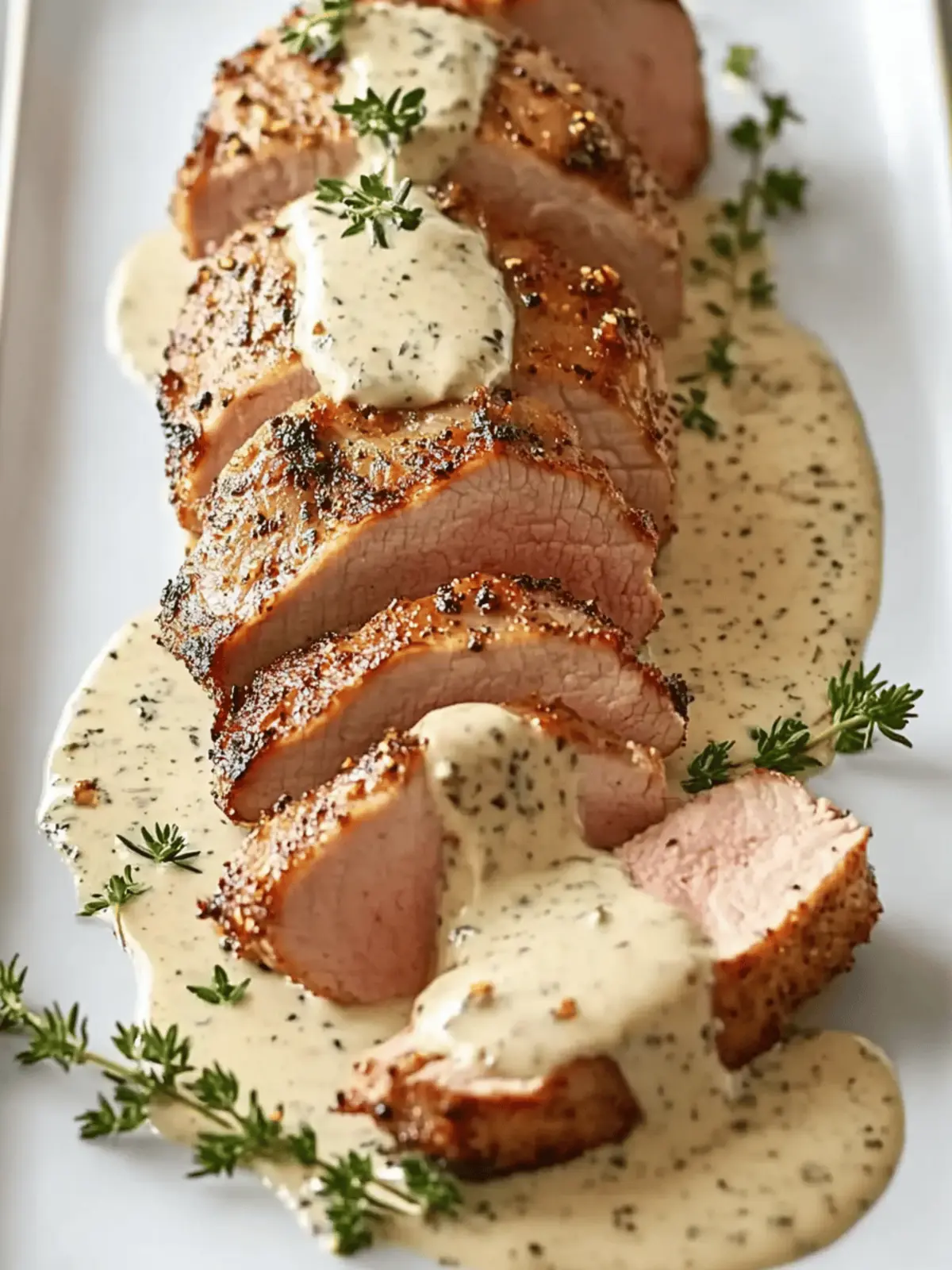 Pork Tenderloin with Dijon Cream Sauce