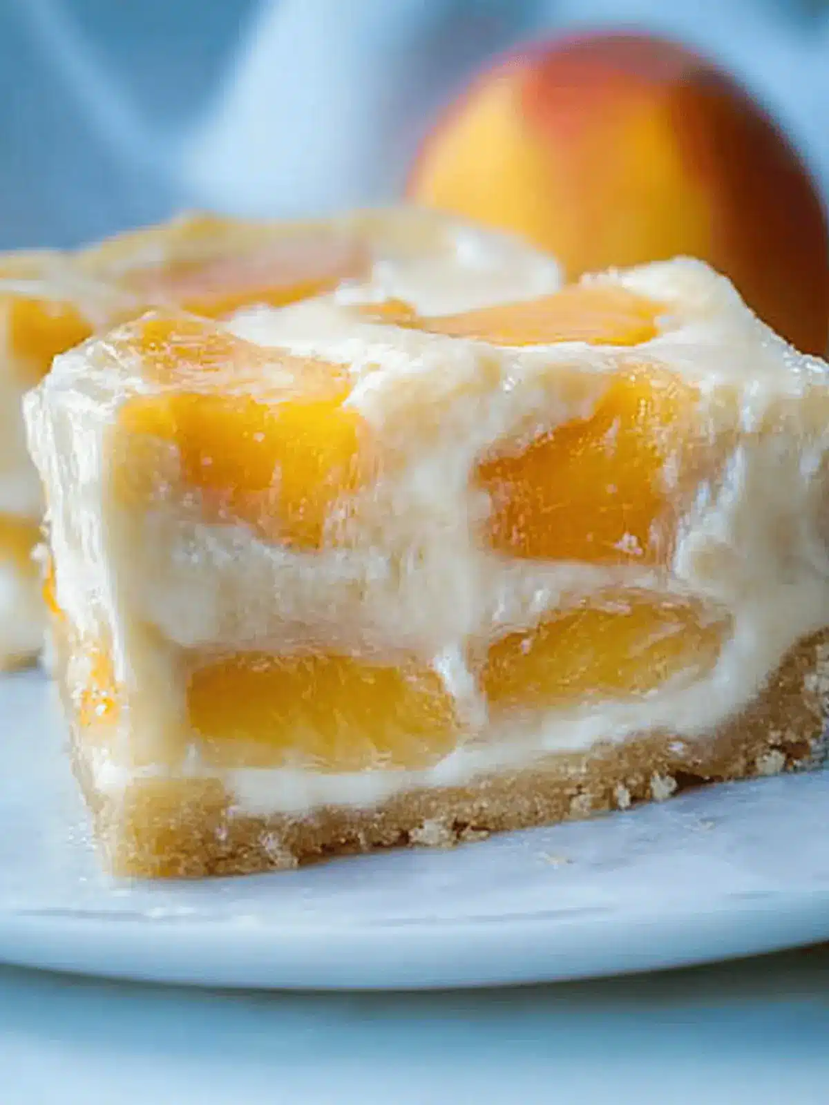 Peaches and Cream Cheesecake Bars