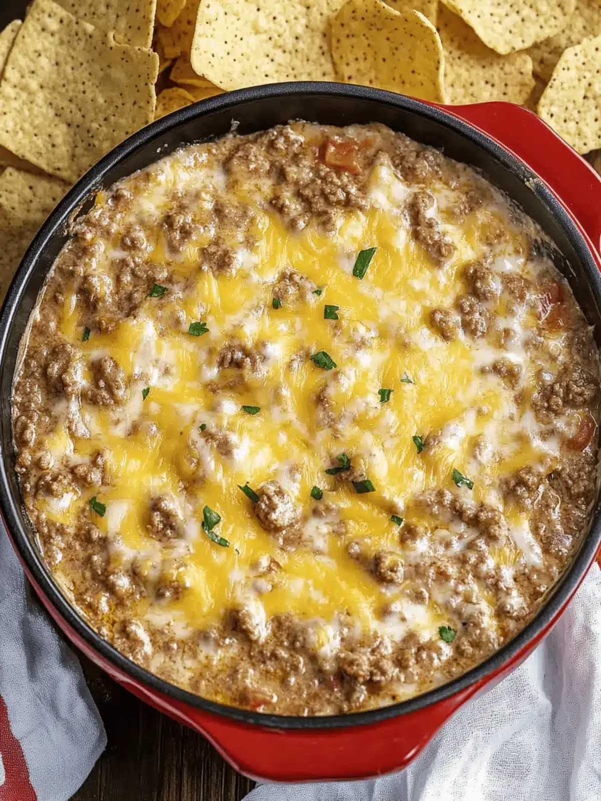 Cheesy Ground Beef Dip