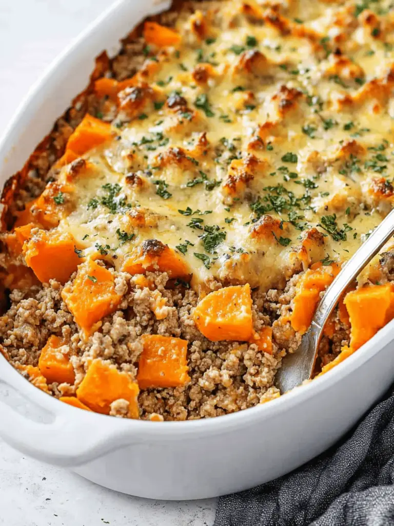 Ground Turkey Sweet Potato Bake