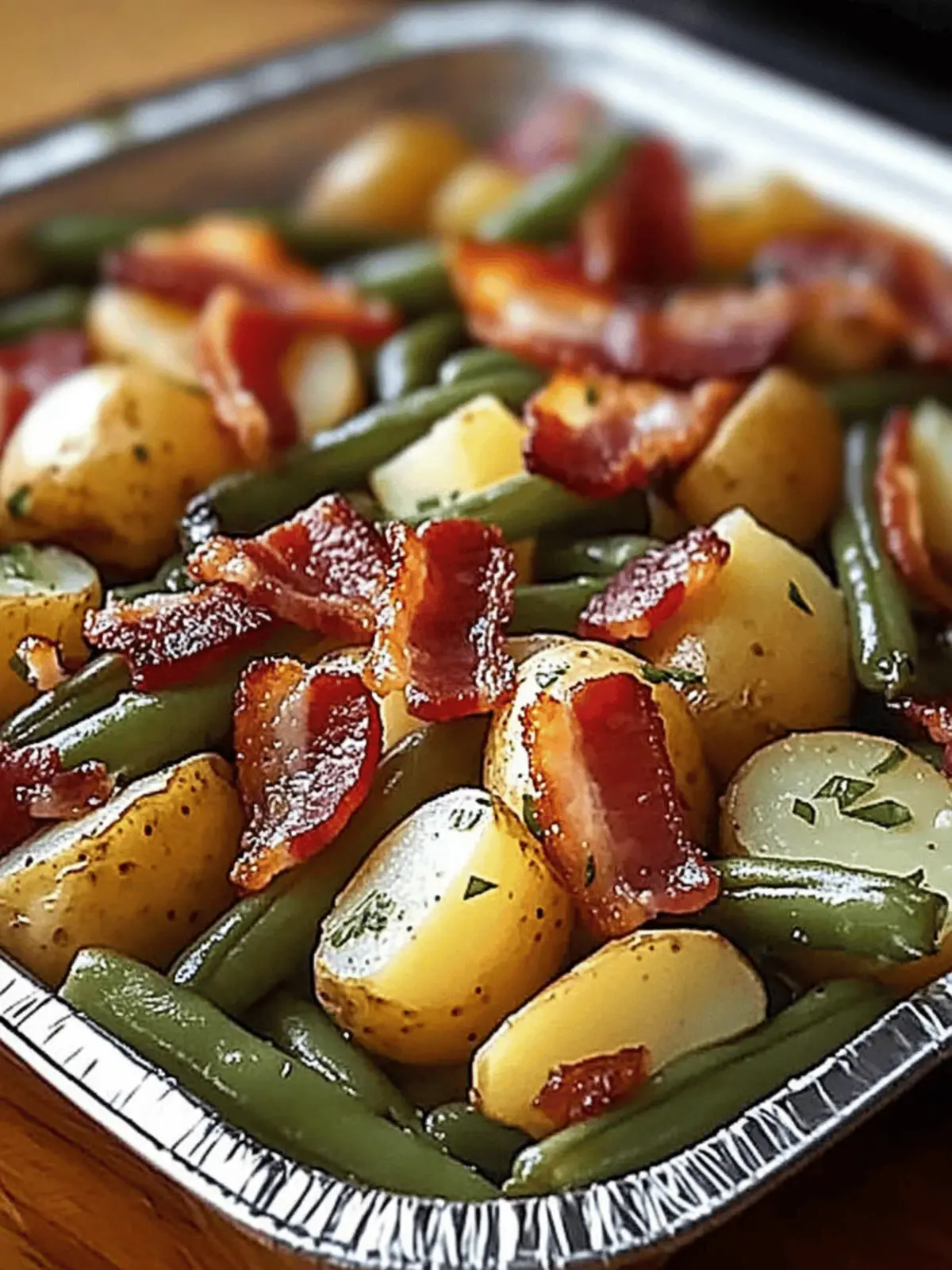 Country Ranch Green Beans and Potatoes with Bacon