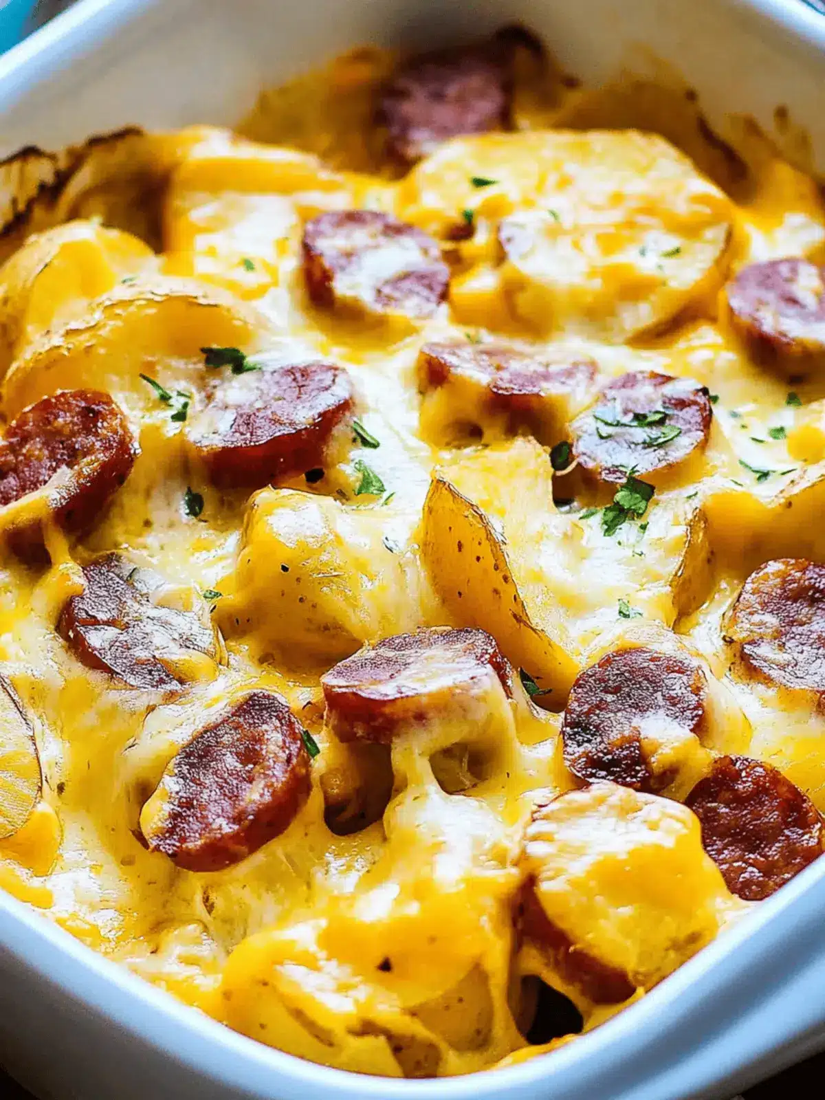 Cheesy Ranch Potatoes and Smoked Sausage