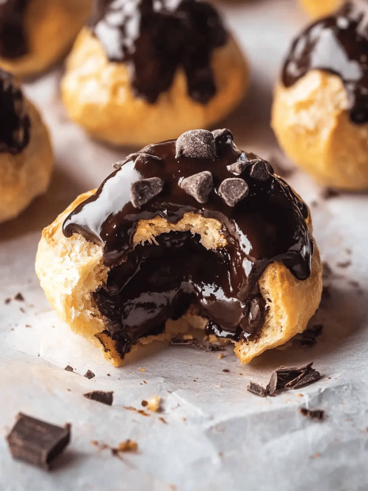 Chocolate Cream Puffs