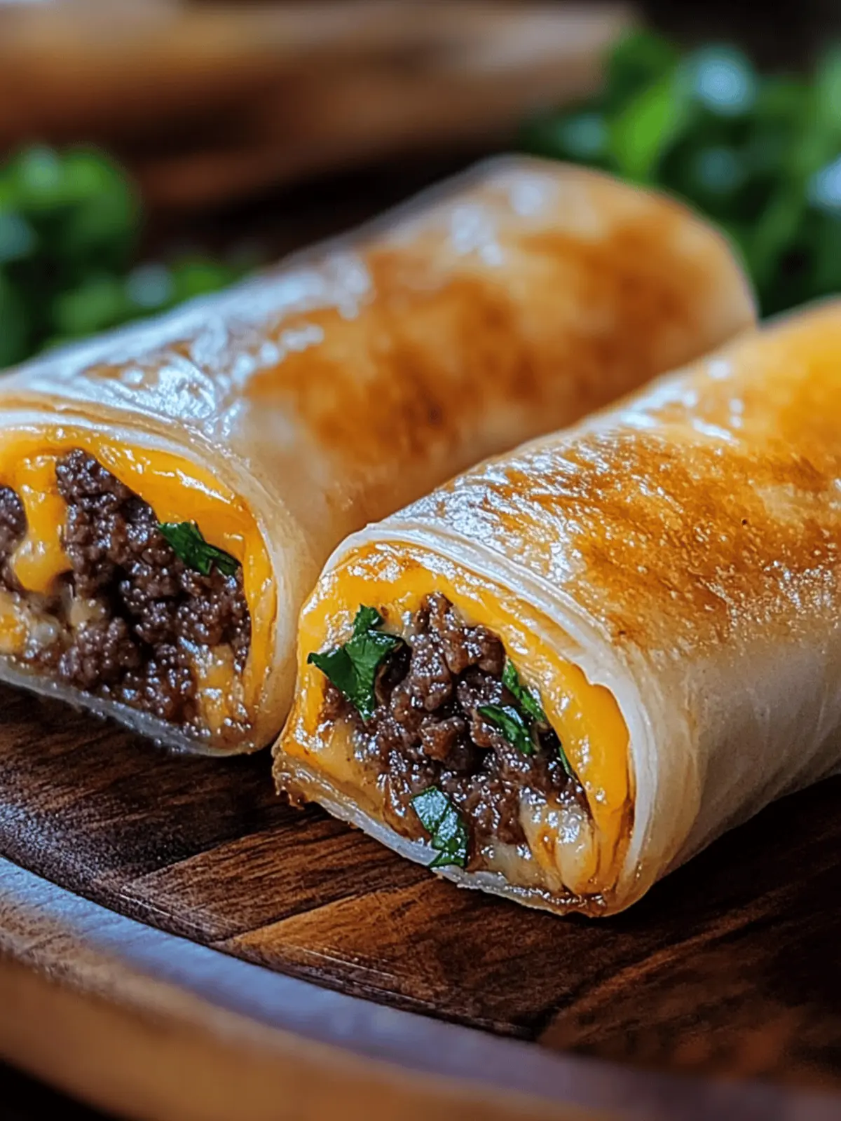 Garlic Butter Beef Cheeseburger Rollups