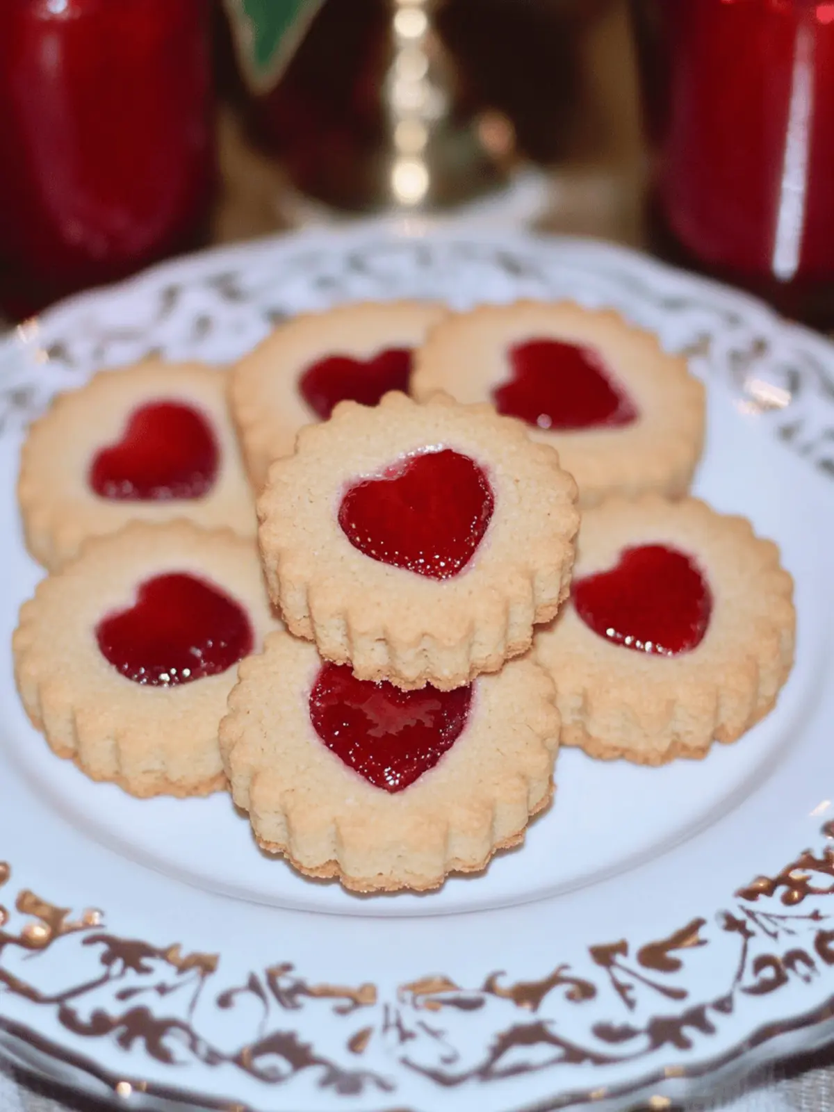 Strawberry Linzer Cookies