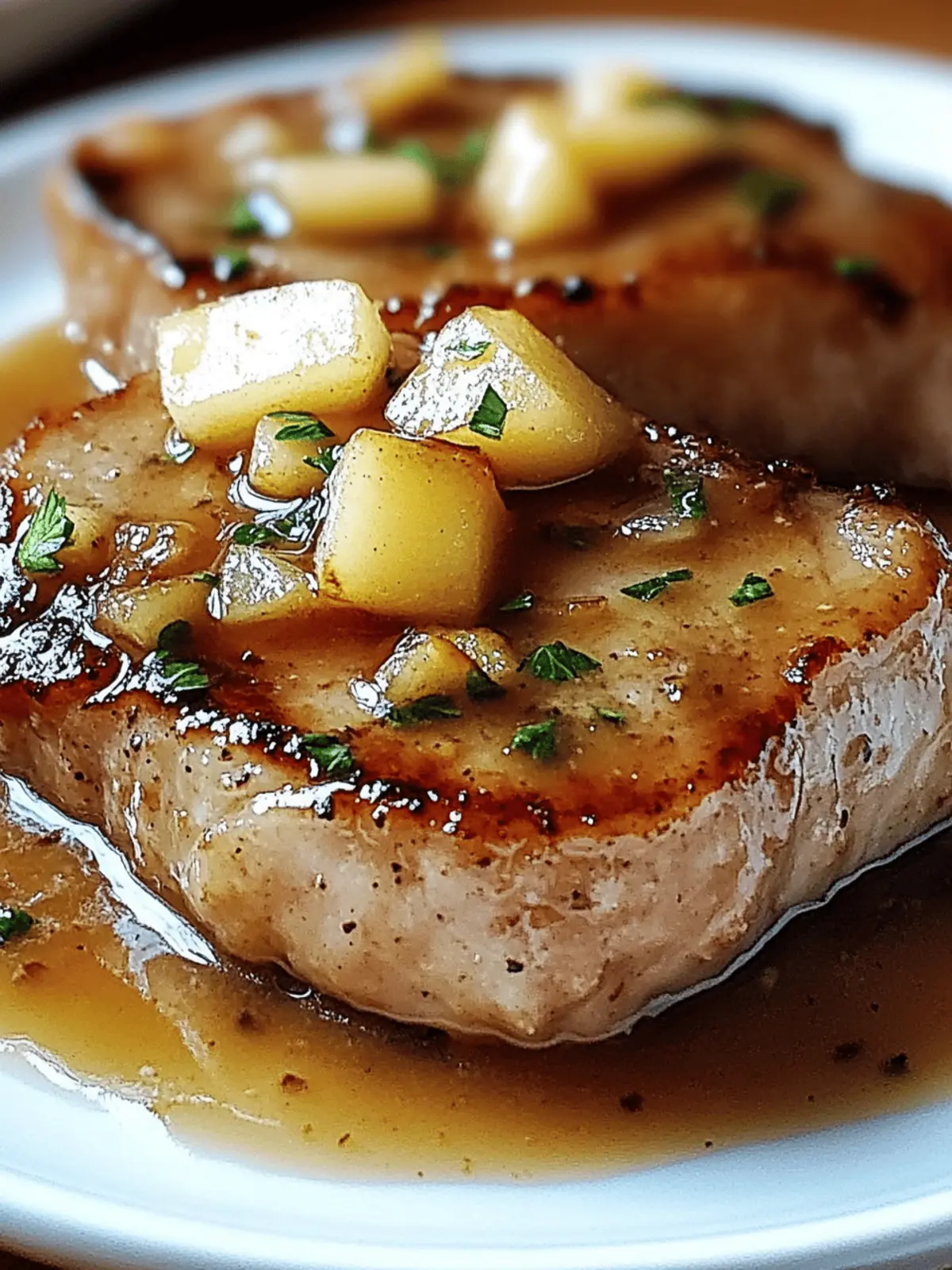 Juicy Pork Chops with Apple Sauce
