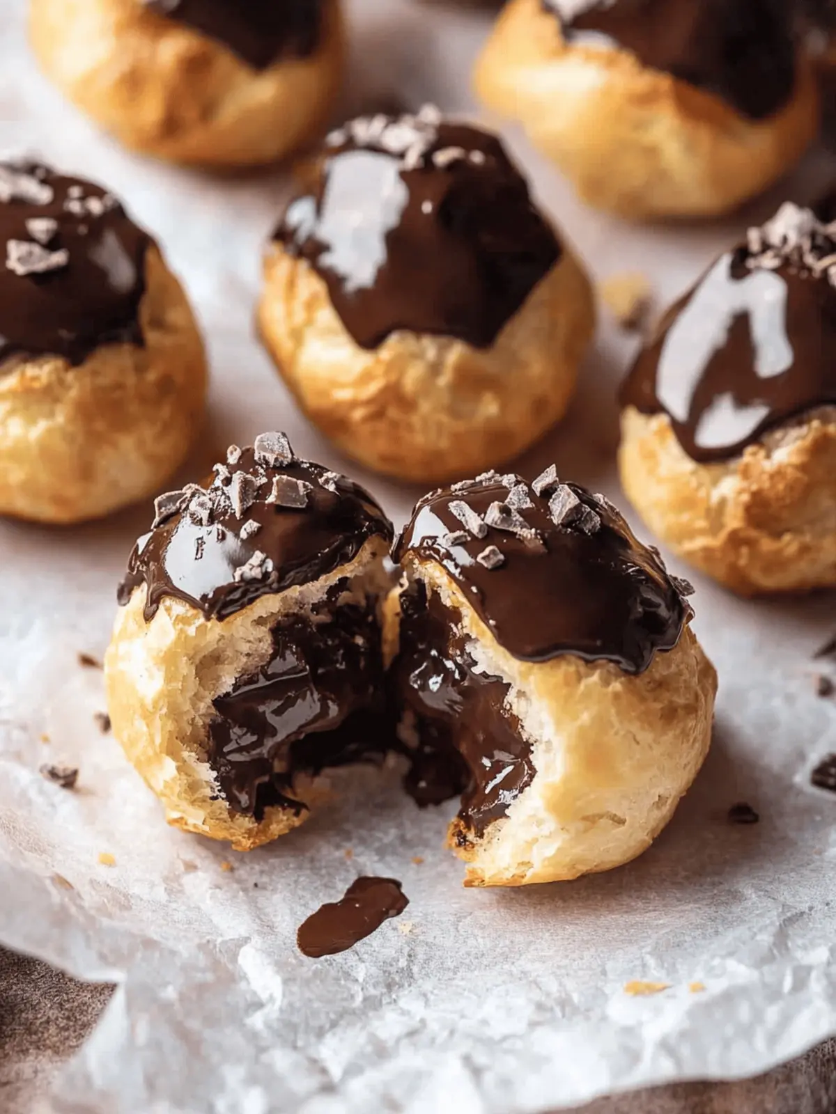 Chocolate Cream Puffs