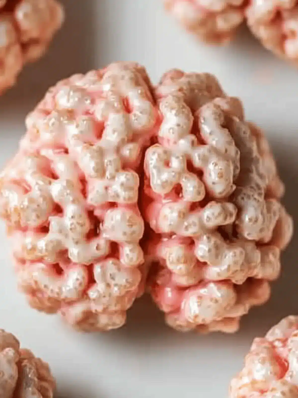 Marshmallow Rice Krispies Halloween Brains