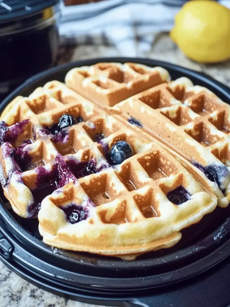 Lemon Blueberry Waffles