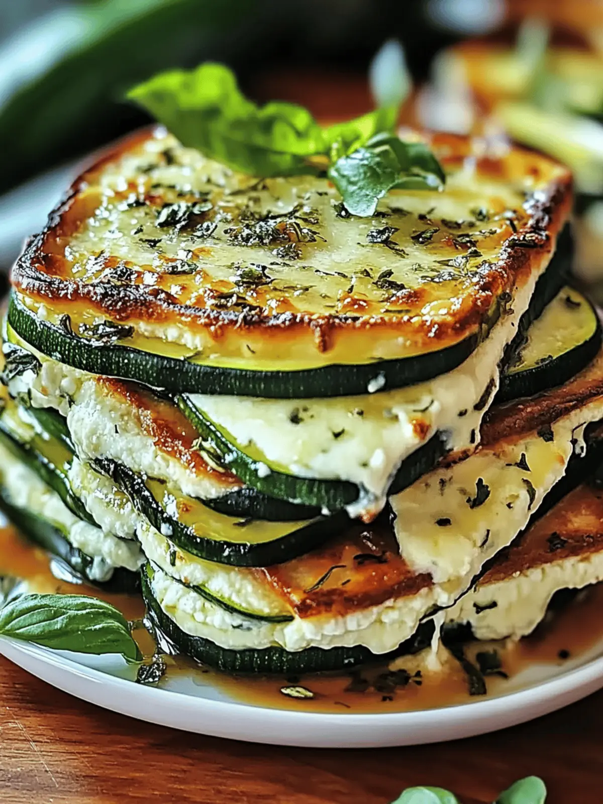 Layered Zucchini Ricotta Melts