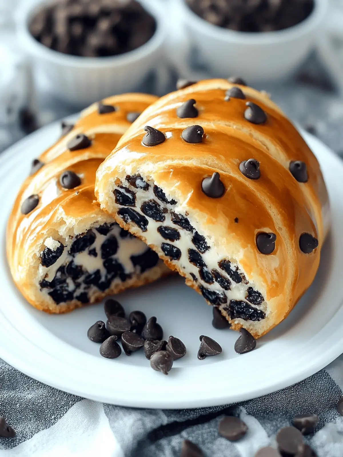 Chocolate Chip Vanilla Custard Brioches