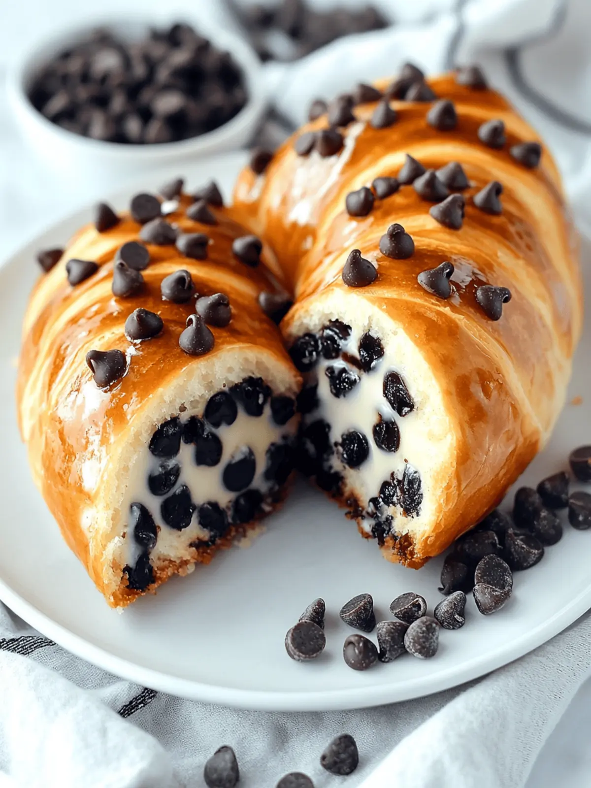 Chocolate Chip Vanilla Custard Brioches