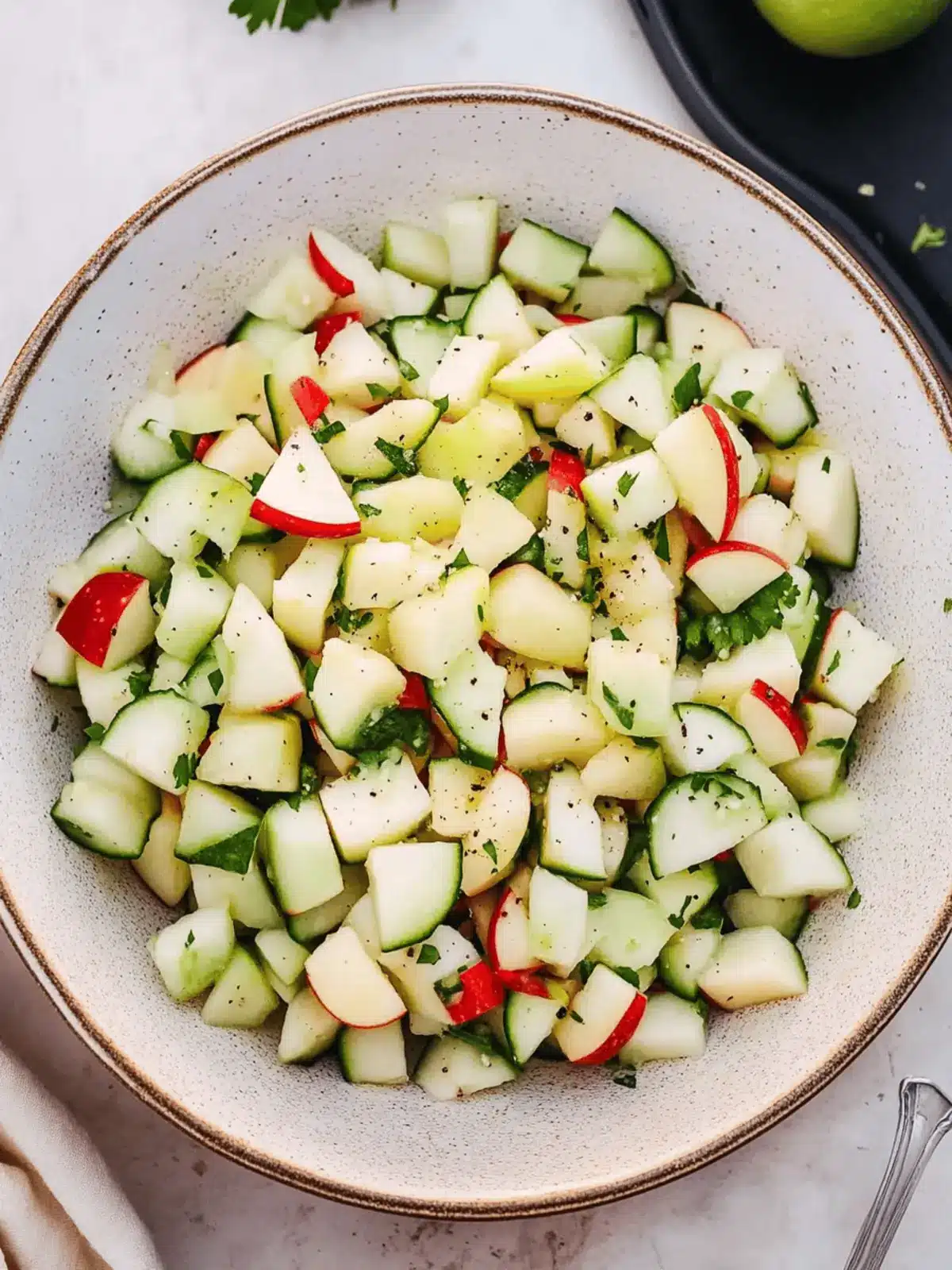 Crisp Cucumber Apple Salad with Honey Dressing for Summer Bliss 3 CUCUMBER APPLE SALAD