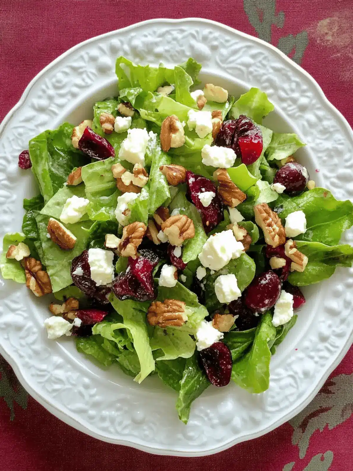 Cranberry, Feta and Walnut Salad