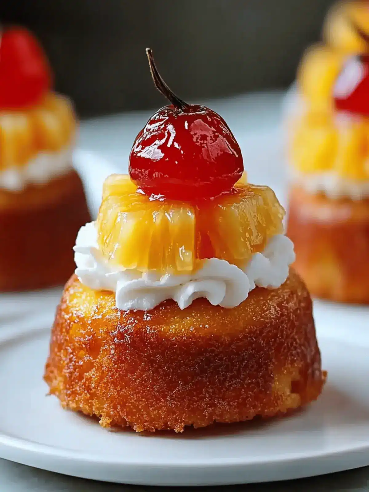 Mini Pineapple Upside Down Cupcakes
