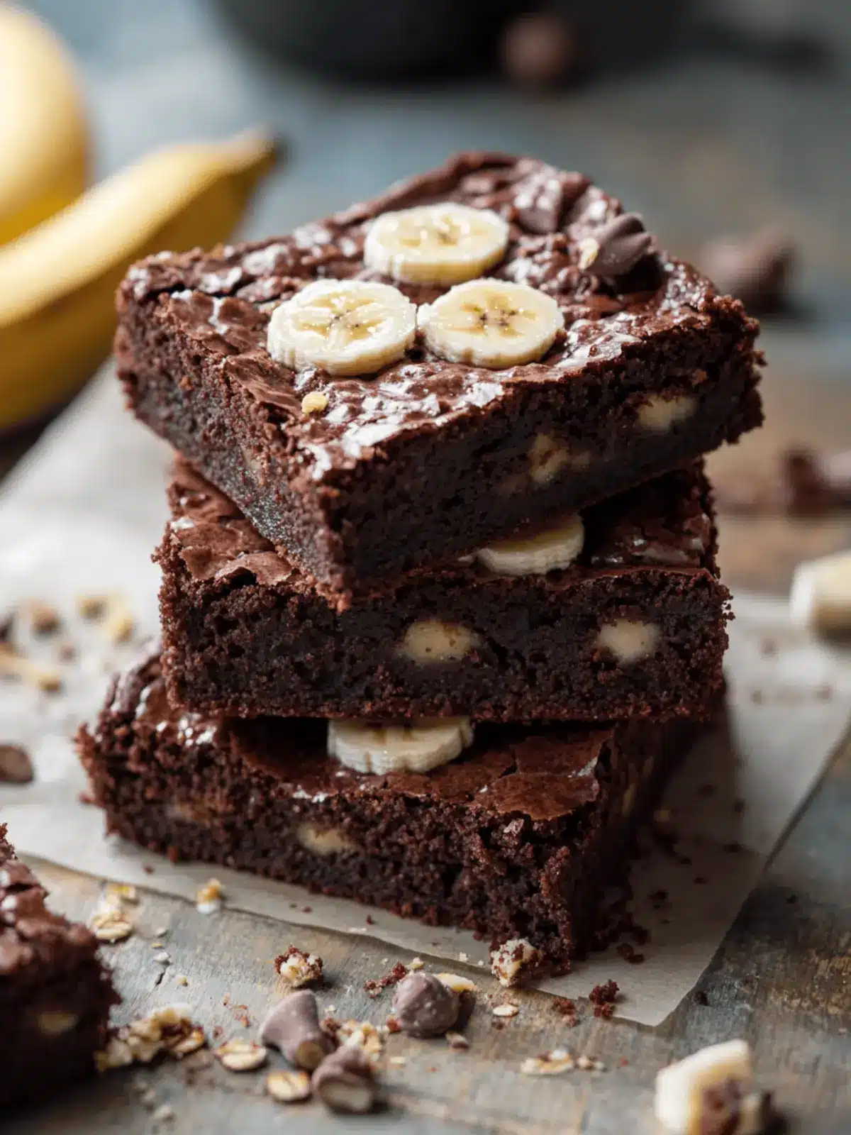 Fudgy Banana Bread Brownies