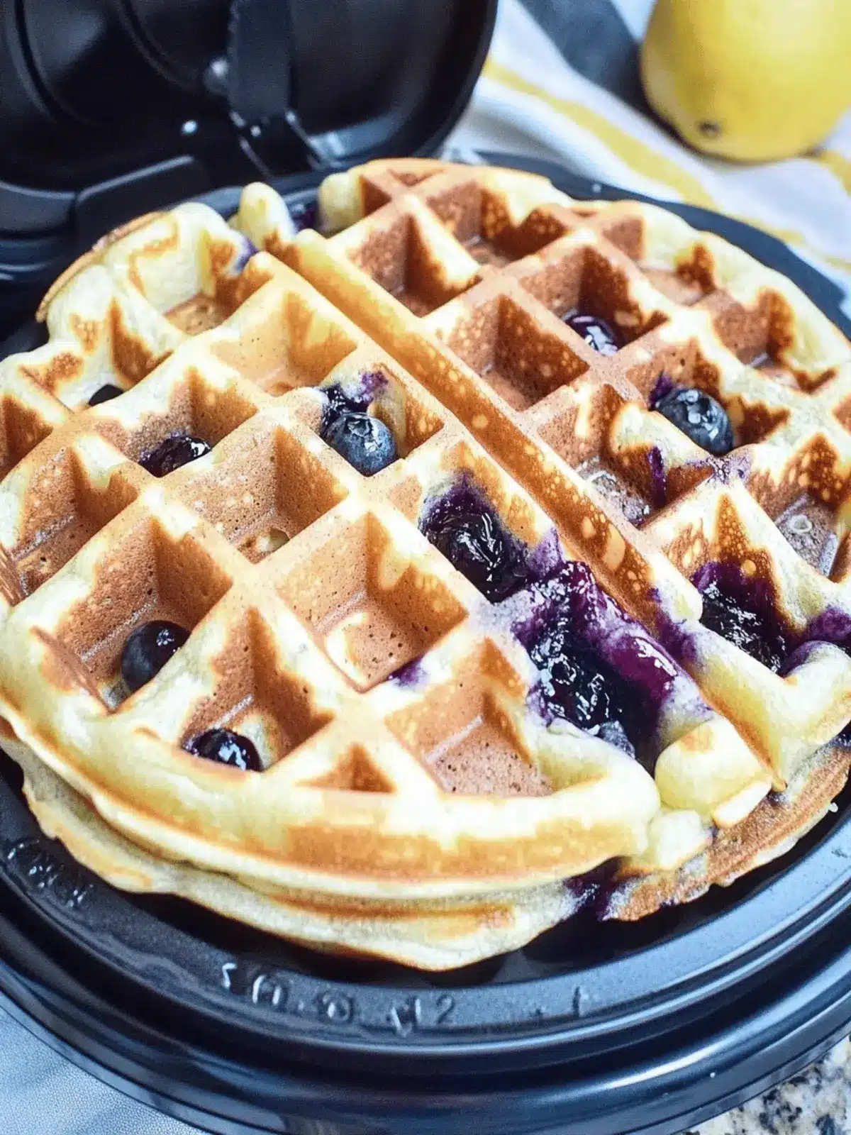 Lemon Blueberry Waffles