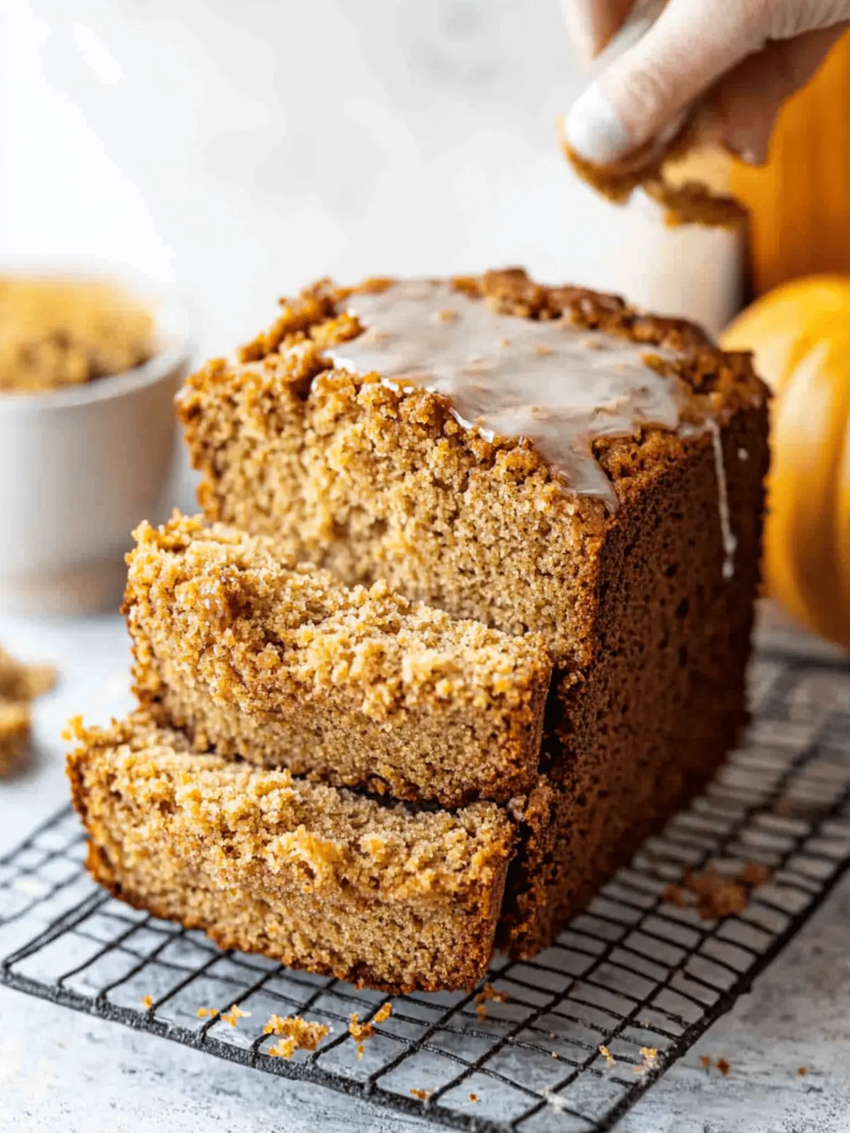 Pumpkin Bread with Maple Glaze
