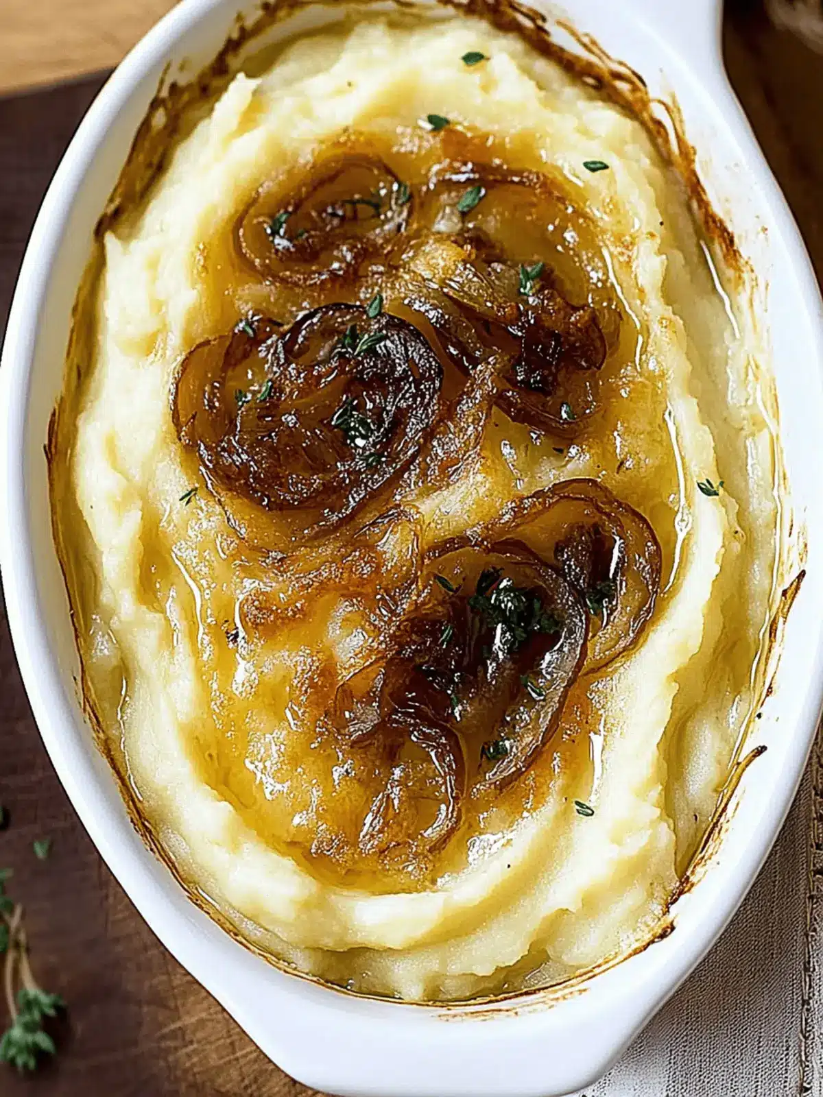 Baked French Onion Mashed Potatoes