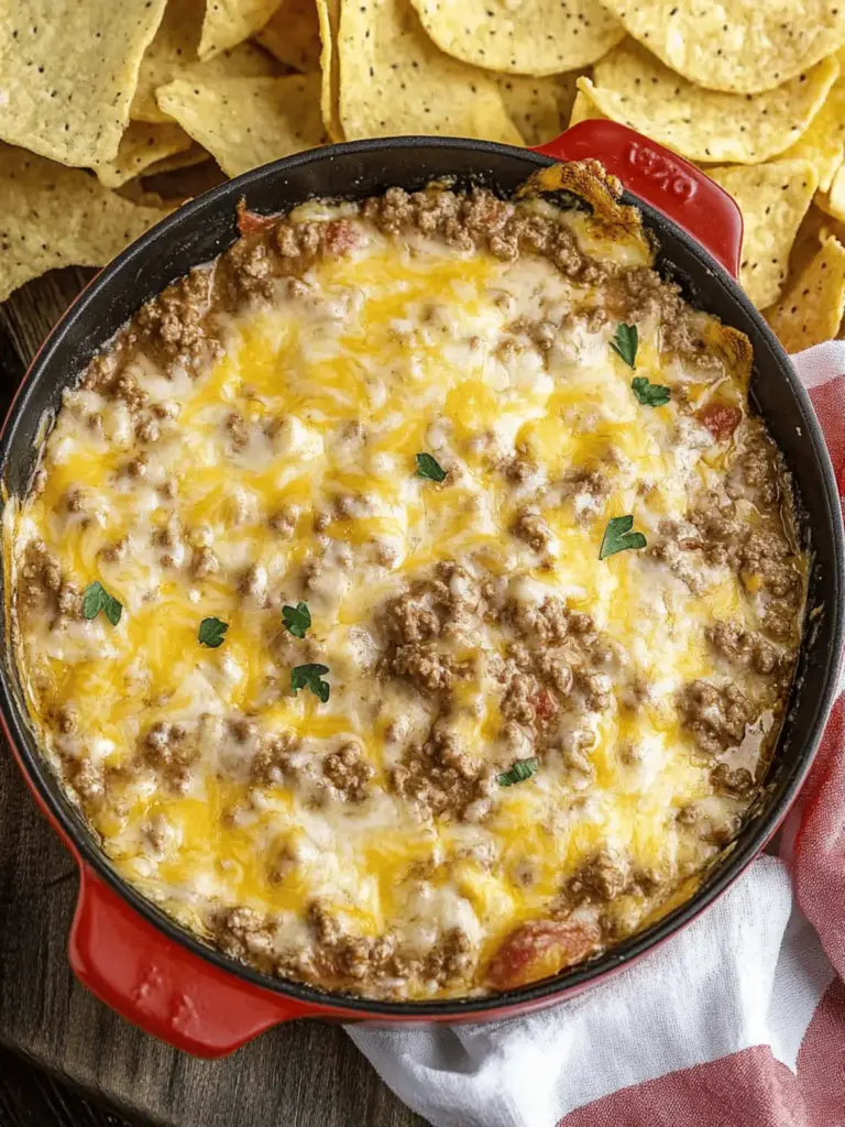 Cheesy Ground Beef Dip