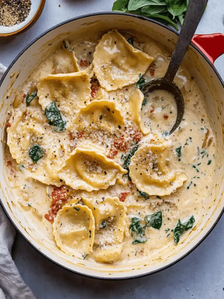 Creamy Tuscan Ravioli