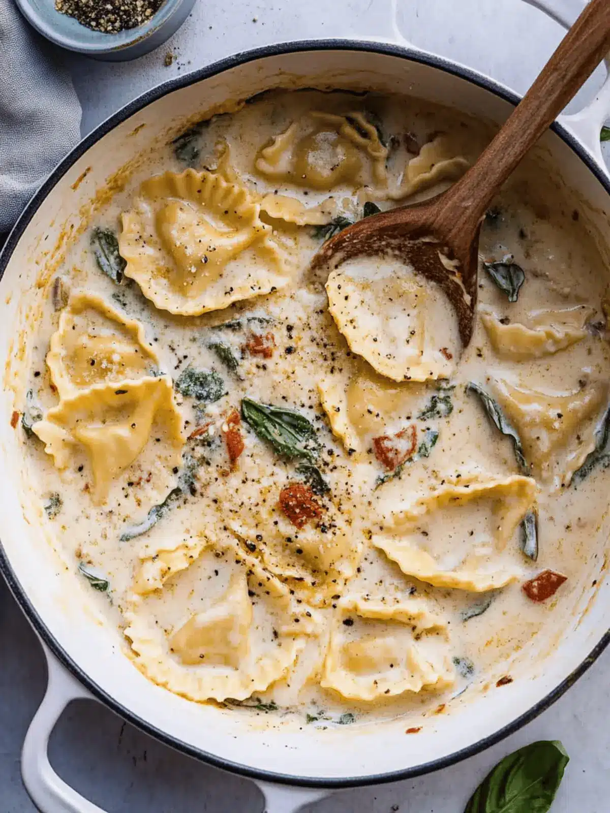 Creamy Tuscan Ravioli