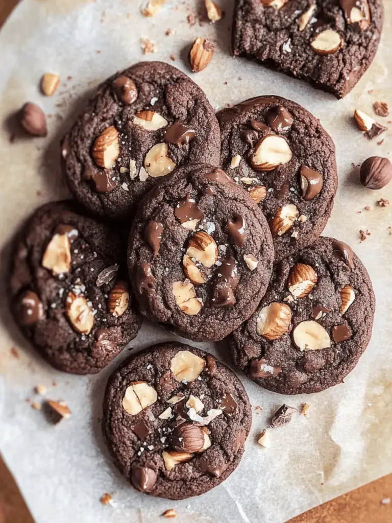 Double Chocolate Hazelnut Cookies