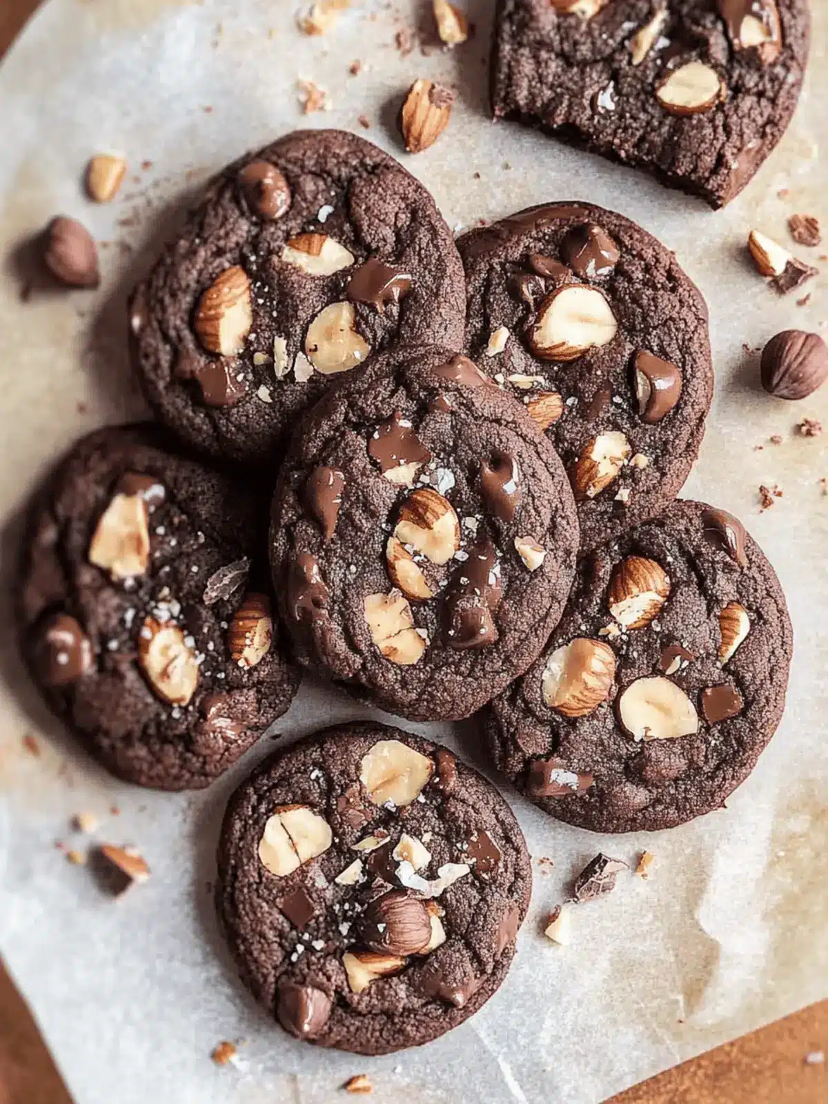 Double Chocolate Hazelnut Cookies