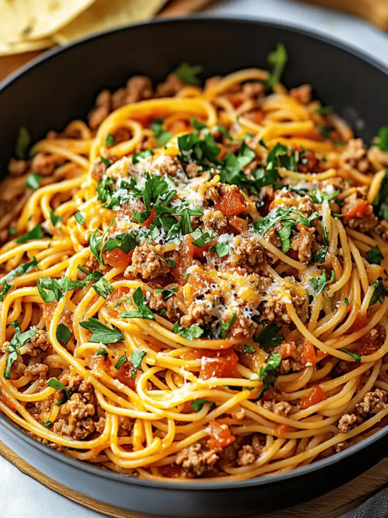 One-Pot Taco Spaghetti