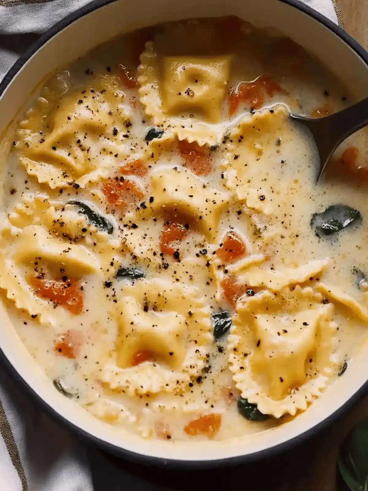 One Oven Ravioli Soup