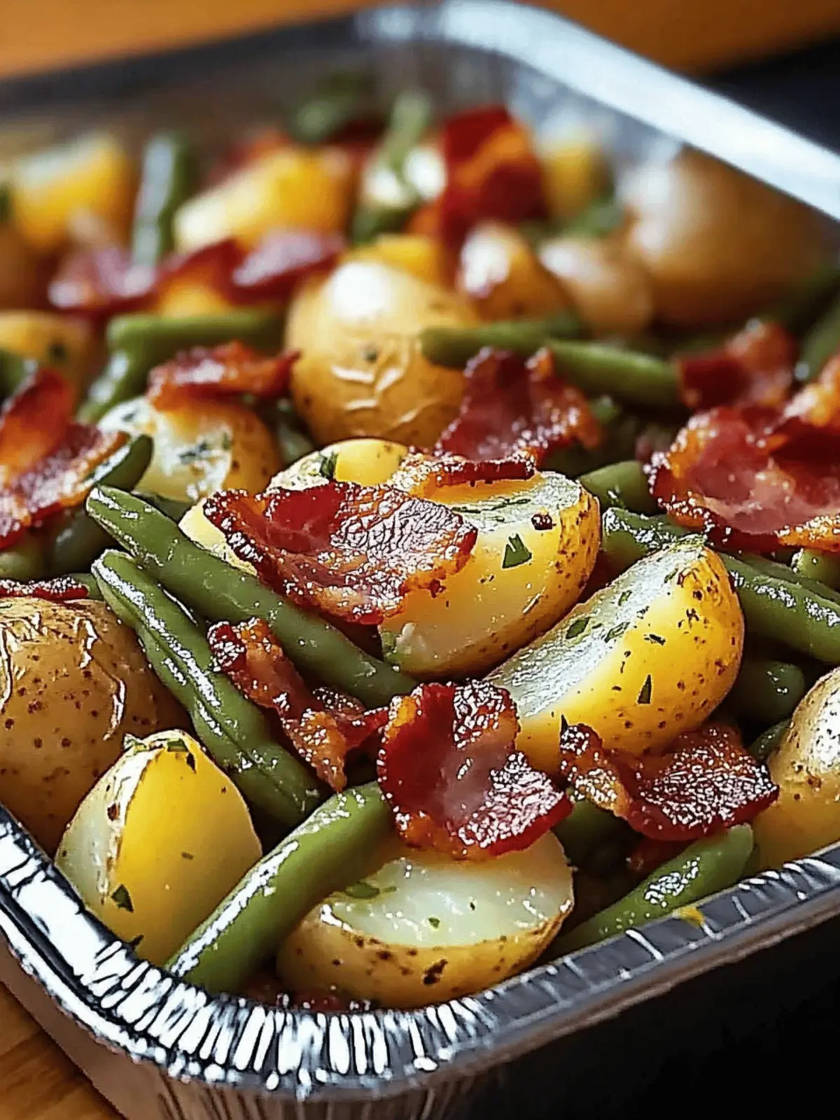 Country Ranch Green Beans and Potatoes with Bacon