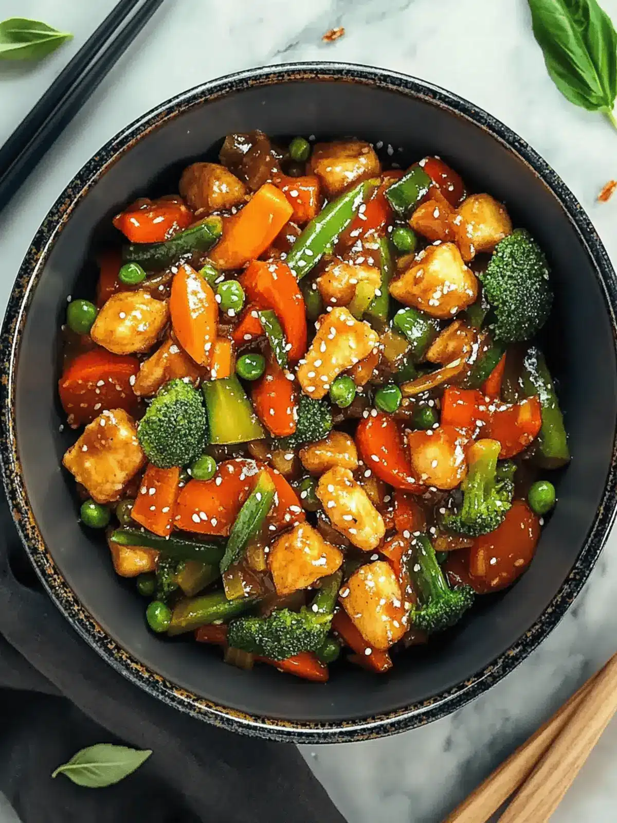 Vegetable Stir Fry with Peanut Sauce
