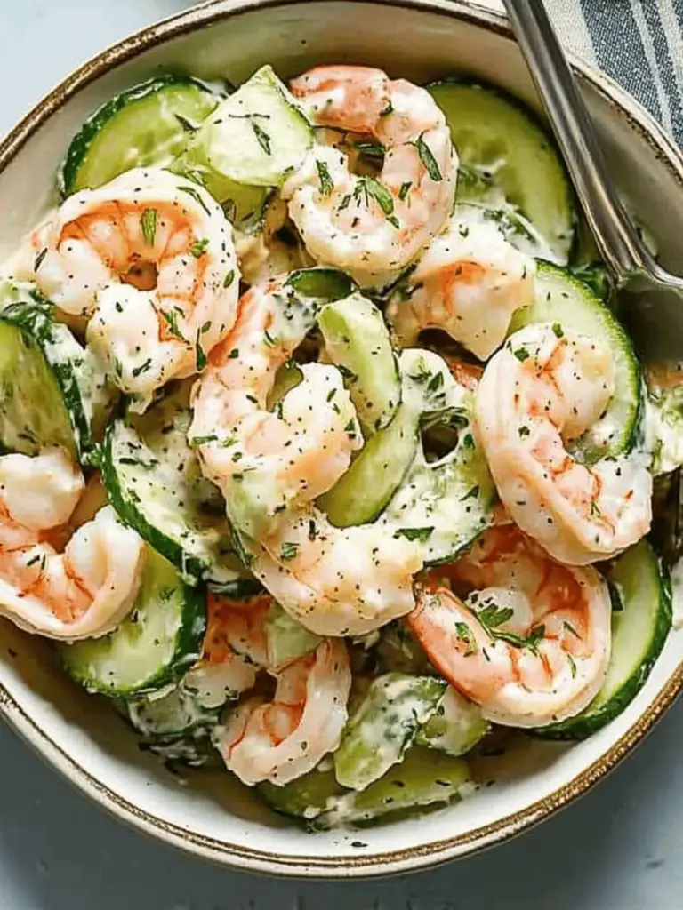 Creamy Cucumber Shrimp Salad