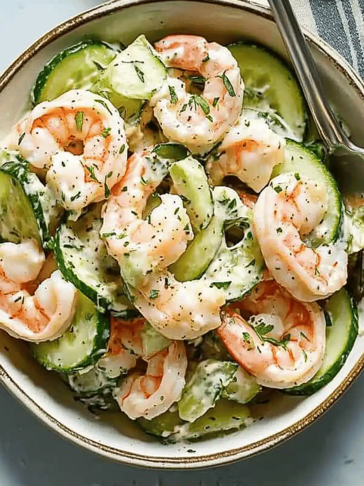 Creamy Cucumber Shrimp Salad