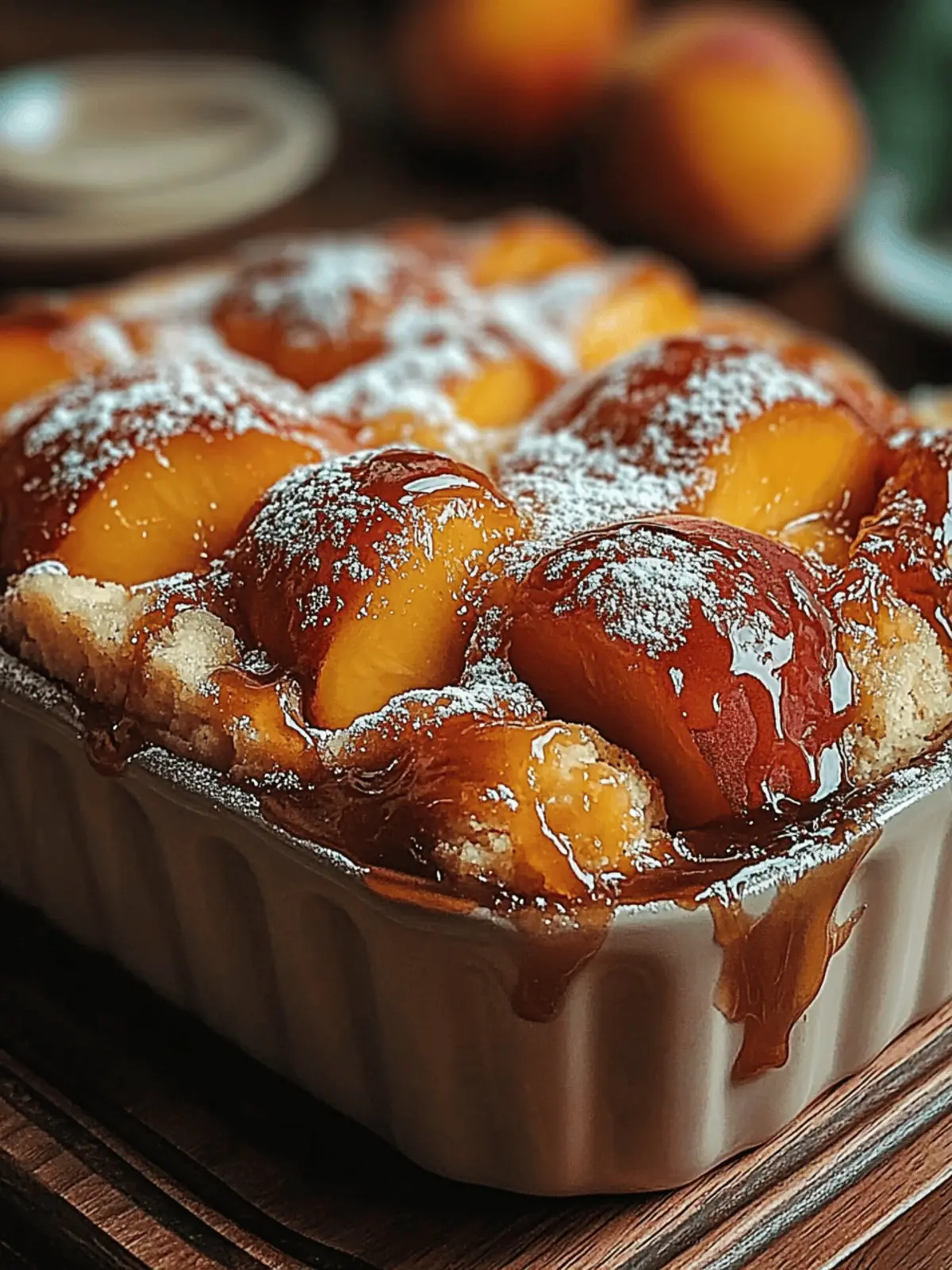 Sweet Glazed Peach Cobbler to Brighten Your Summer Days 4 Sweet Glazed Peach Cobbler
