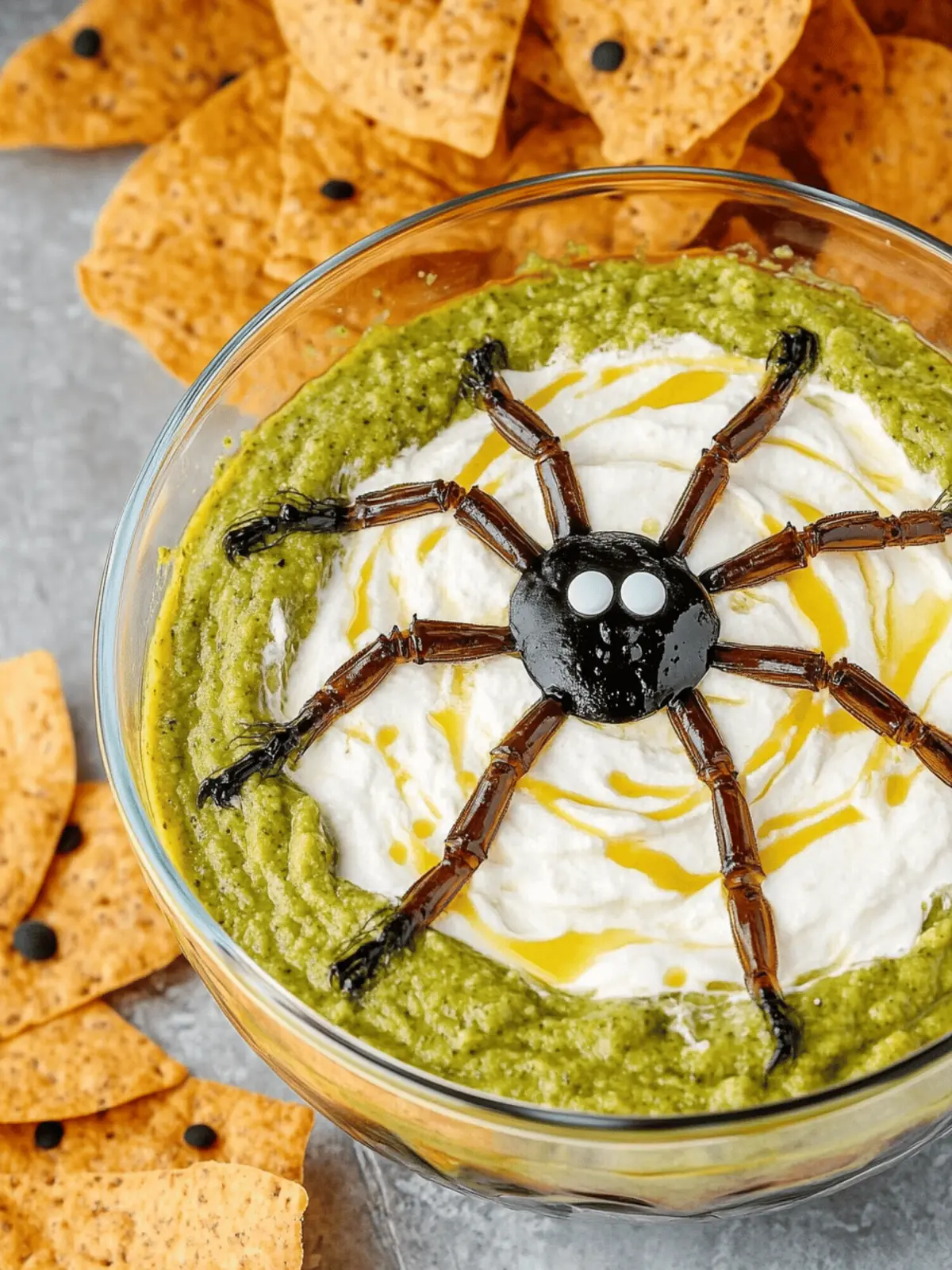 Creepy-Crawly Halloween 7 Layer Dip