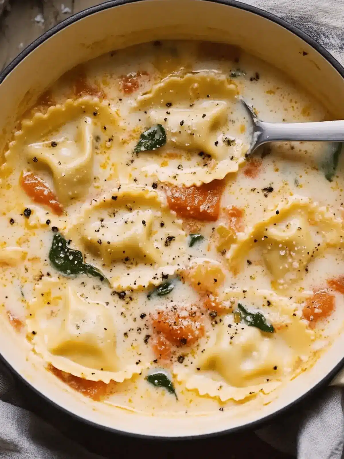 One Oven Ravioli Soup