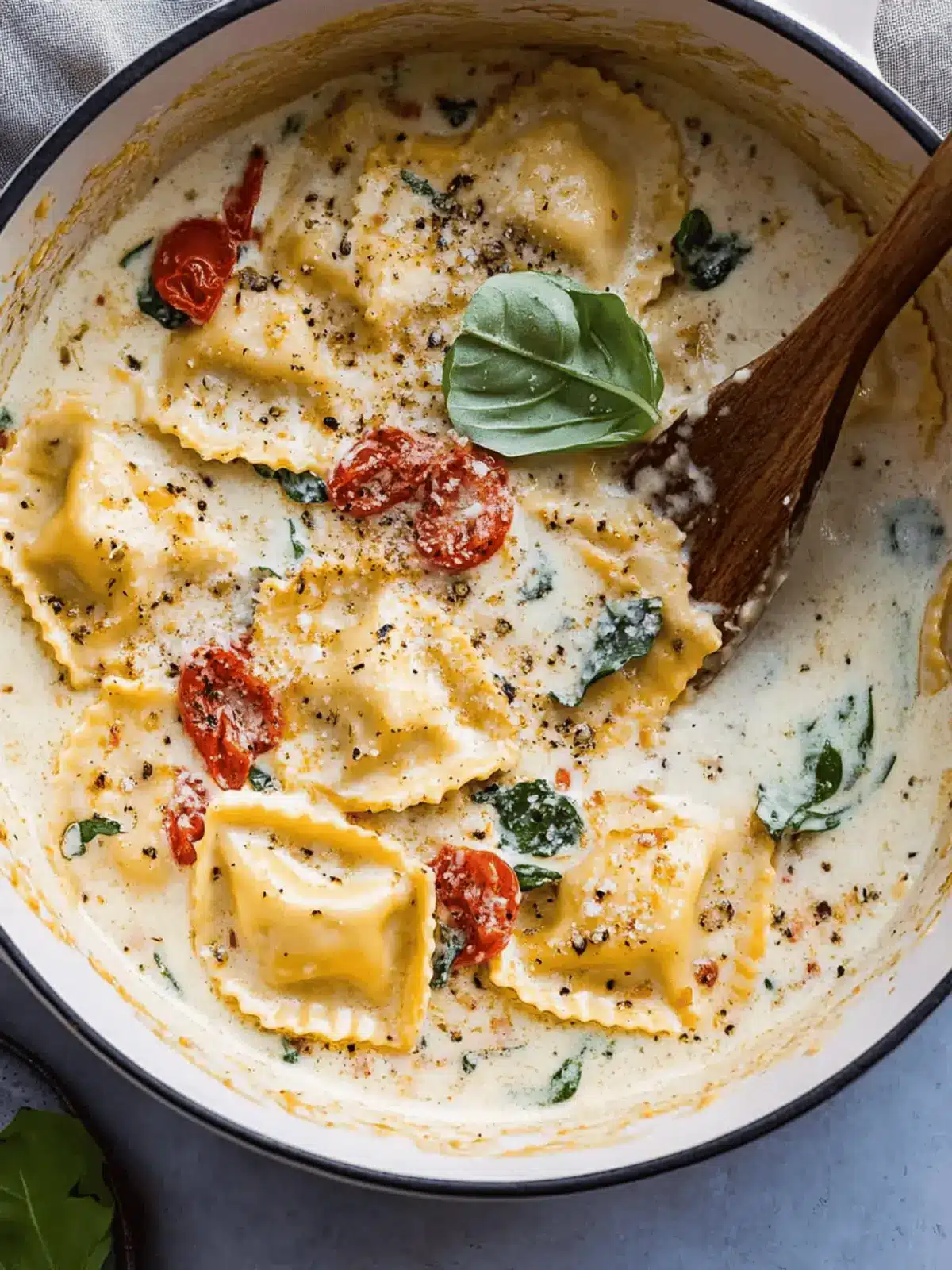Creamy Tuscan Ravioli