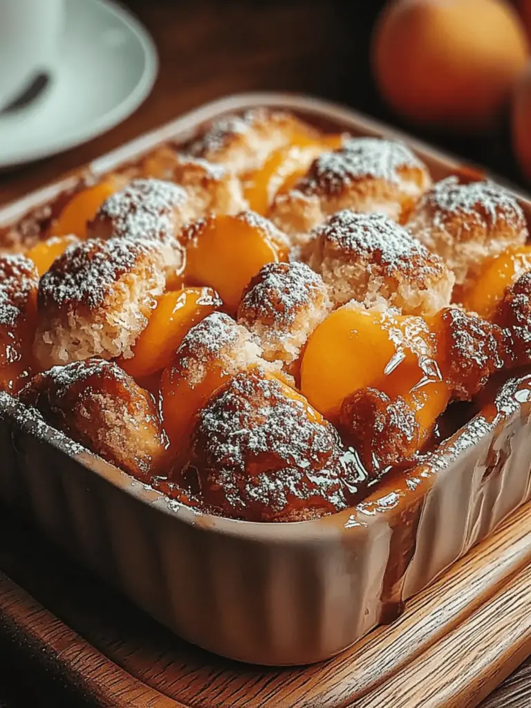 Sweet Glazed Peach Cobbler