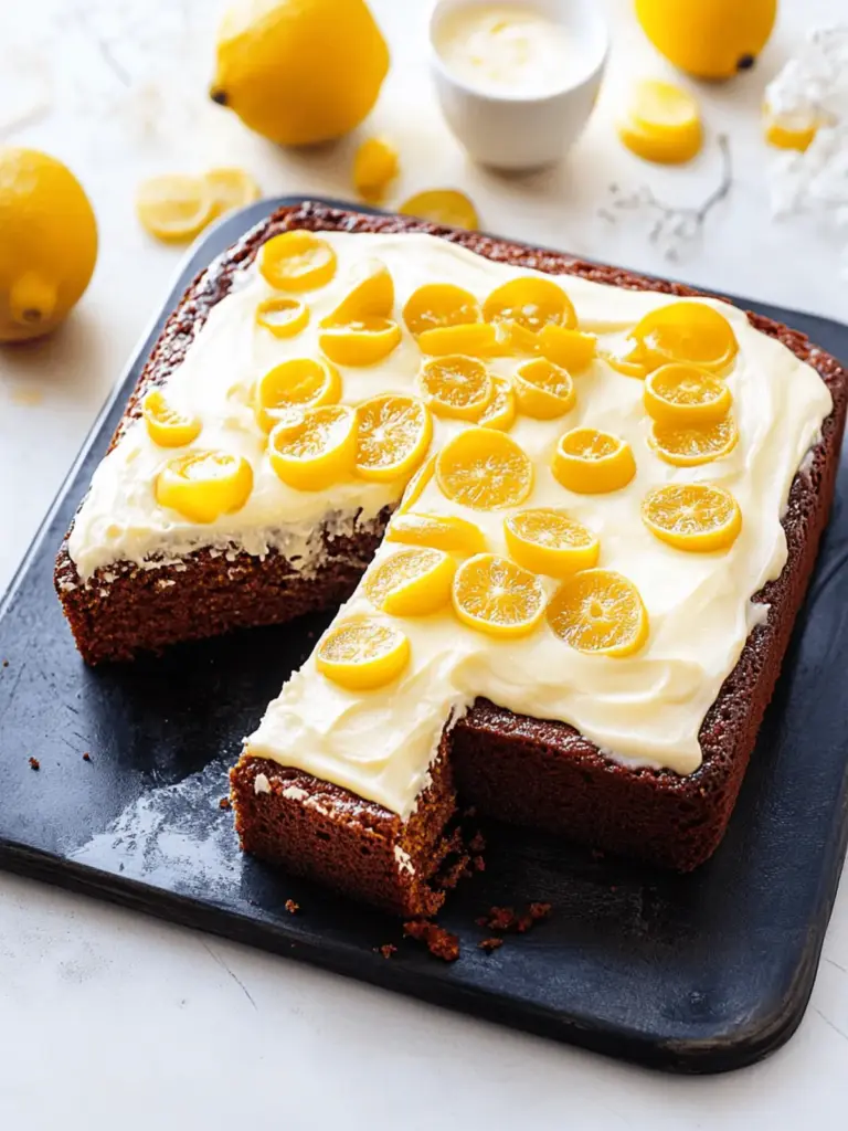 Gingerbread Cake with Lemon Cream Cheese
