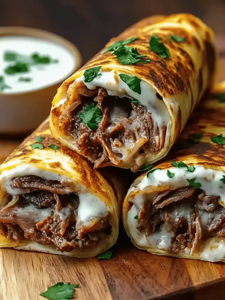 French Dip Tortilla Roll Ups