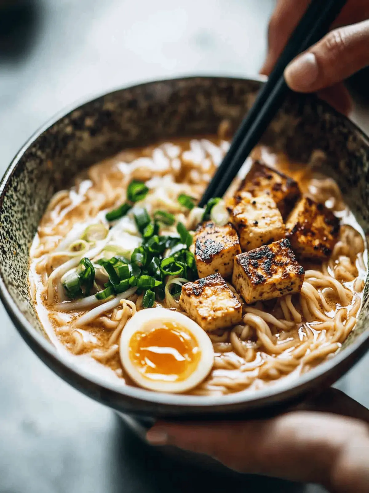 Homemade Spicy Ramen with Tofu