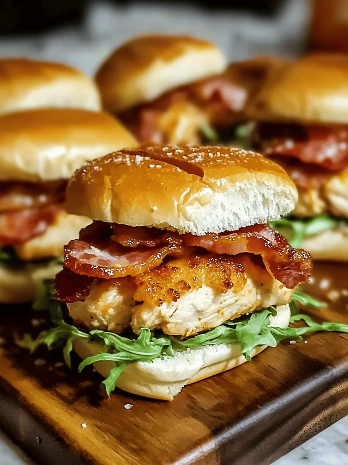 Maple Chicken Bacon Sliders