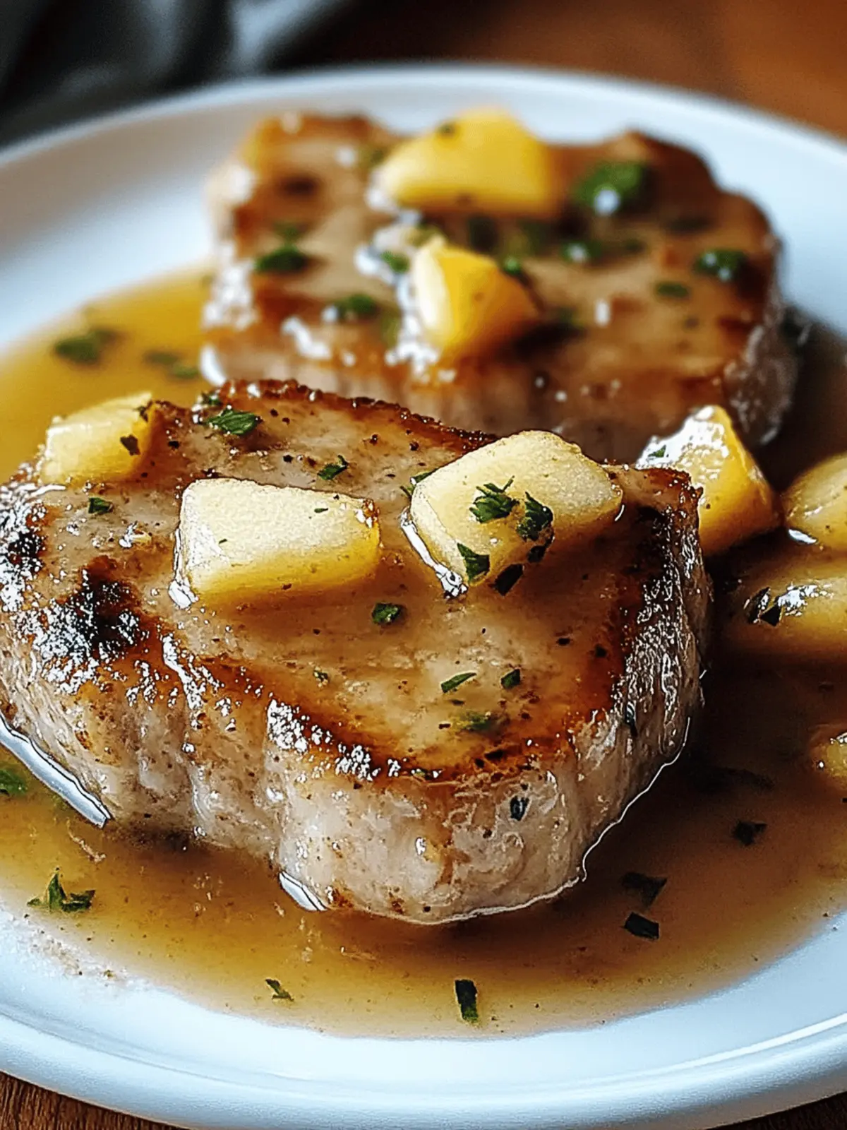 Juicy Pork Chops with Apple Sauce