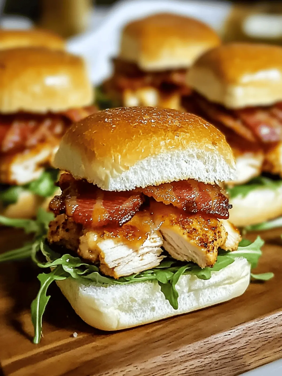 Maple Chicken Bacon Sliders